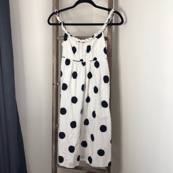 J. Crew Factory Dresses & Skirts - [ J CREW] White Black Polka Dot Dress NWT